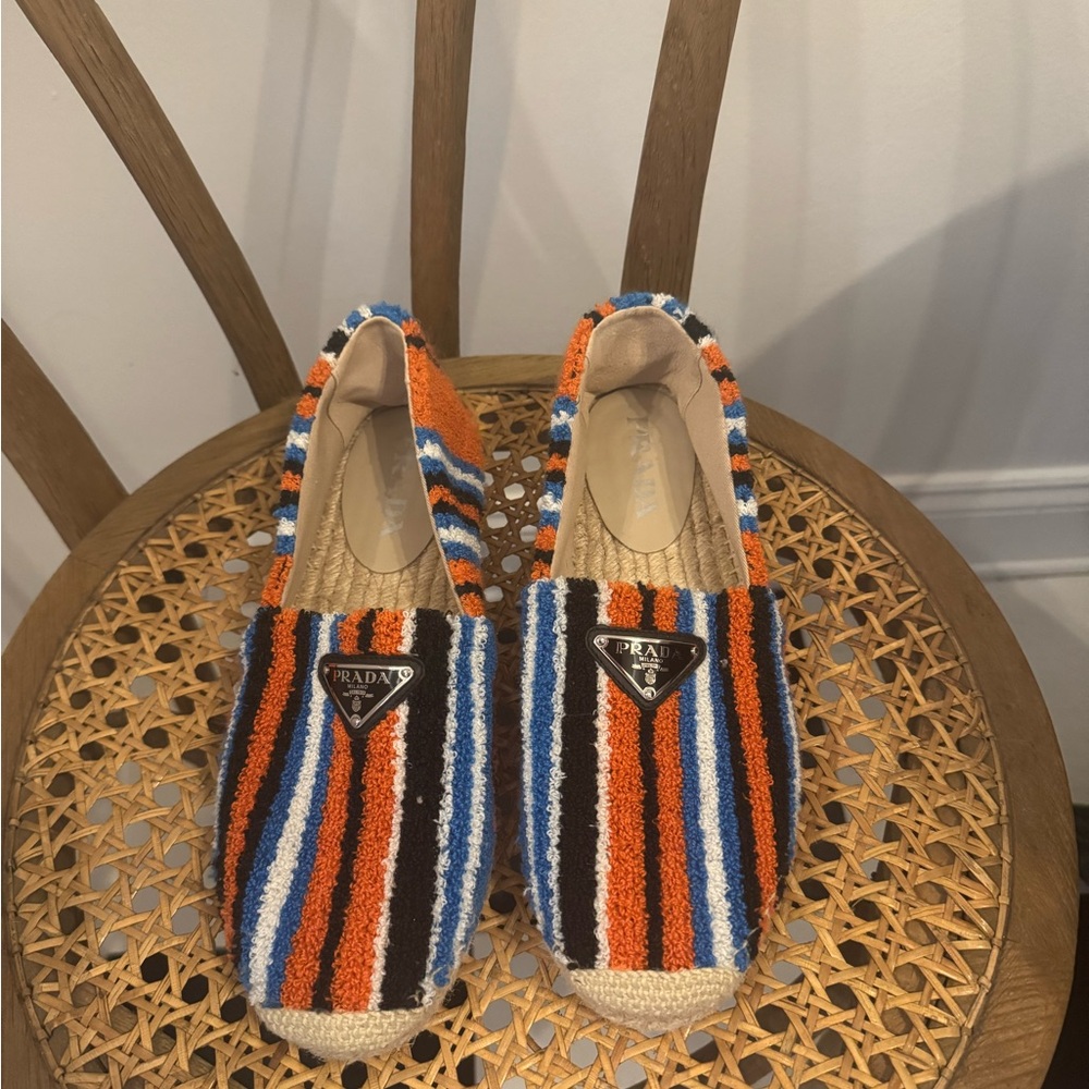 Prada Striped Espadrilles